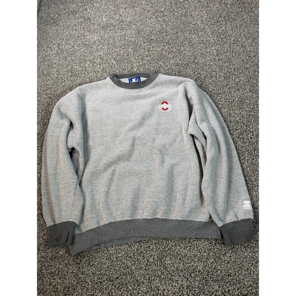 Vintage 90s Ohio State Buckeyes Pullover Sweatshirt Men's Size XL Gray